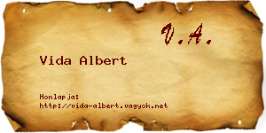 Vida Albert névjegykártya