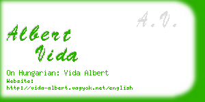 albert vida business card